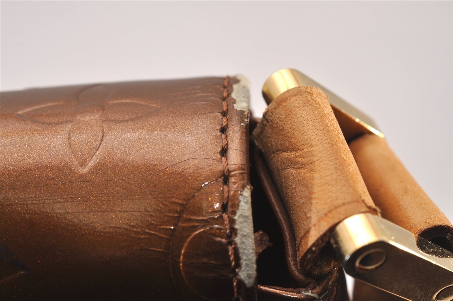 Auth Louis Vuitton Vernis Thompson Street Shoulder Bag Brown M91124 LV 3557I