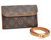 Auth Louis Vuitton Monogram Pochette Florentine Pouch Waist Bag M51855 LV 3558F