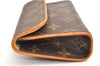 Auth Louis Vuitton Monogram Pochette Florentine Pouch Waist Bag M51855 LV 3558F