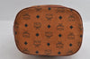 Authentic MCM Visetos Leather Drawstring Shoulder Cross Body Bag Brown 3558I