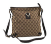 Authentic GUCCI Abbey Shoulder Cross Bag GG Canvas Leather 131326 Brown 3559I