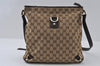 Authentic GUCCI Abbey Shoulder Cross Bag GG Canvas Leather 131326 Brown 3559I