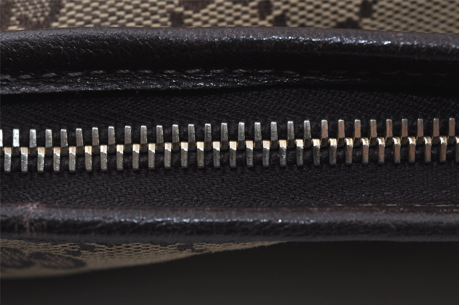 Authentic GUCCI Abbey Shoulder Cross Bag GG Canvas Leather 131326 Brown 3559I