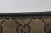 Authentic GUCCI Abbey Shoulder Cross Bag GG Canvas Leather 131326 Brown 3559I
