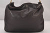 Authentic GUCCI Vintage Bamboo 2Way Shoulder Tote Bag Leather Brown 3561I
