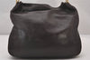 Authentic GUCCI Vintage Bamboo 2Way Shoulder Tote Bag Leather Brown 3561I