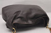 Authentic GUCCI Vintage Bamboo 2Way Shoulder Tote Bag Leather Brown 3561I