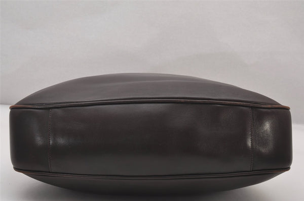 Authentic GUCCI Vintage Bamboo 2Way Shoulder Tote Bag Leather Brown 3561I