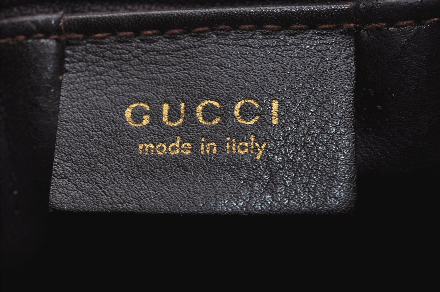 Authentic GUCCI Vintage Bamboo 2Way Shoulder Tote Bag Leather Brown 3561I