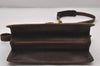 Authentic GUCCI Web Sherry Line Shoulder Cross Bag GG PVC Leather Brown 3563I