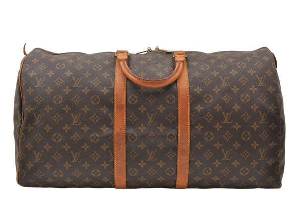 Authentic Louis Vuitton Monogram Keepall 55 Travel Boston Bag M41424 LV 3564E