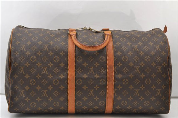 Authentic Louis Vuitton Monogram Keepall 55 Travel Boston Bag M41424 LV 3564E