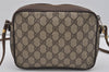 Authentic GUCCI Vintage Shoulder Cross Body Bag GG PVC Leather Purse Brown 3564I