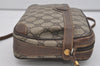 Authentic GUCCI Vintage Shoulder Cross Body Bag GG PVC Leather Purse Brown 3564I
