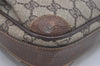 Authentic GUCCI Vintage Shoulder Cross Body Bag GG PVC Leather Purse Brown 3564I