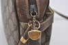 Authentic GUCCI Vintage Shoulder Cross Body Bag GG PVC Leather Purse Brown 3564I