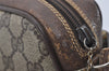 Authentic GUCCI Vintage Shoulder Cross Body Bag GG PVC Leather Purse Brown 3564I
