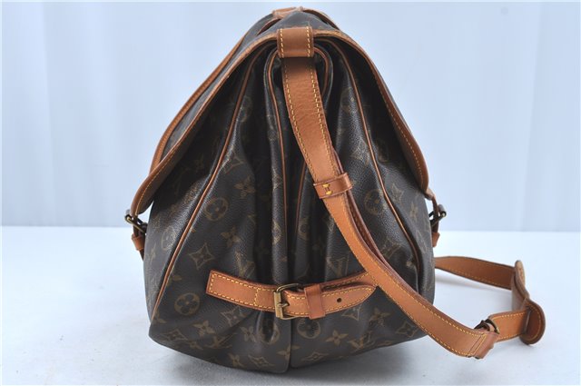 Auth Louis Vuitton Monogram Saumur 35 Shoulder Cross Body Bag M42254 LV 3565B