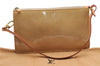 Authentic Louis Vuitton Vernis Lexington Hand Bag Pouch Beige M91010 LV 3565E