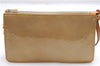 Authentic Louis Vuitton Vernis Lexington Hand Bag Pouch Beige M91010 LV 3565E