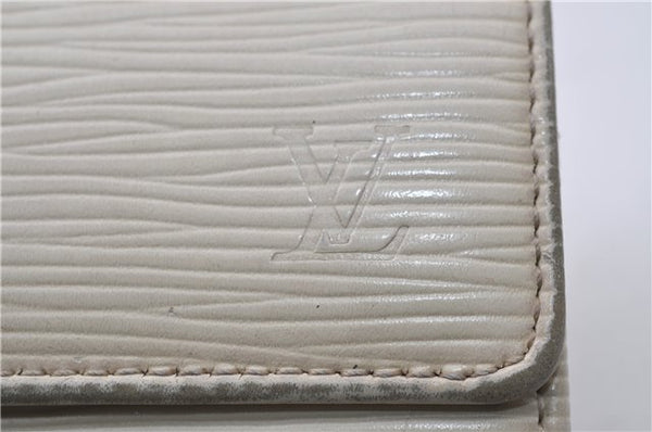 Authentic Louis Vuitton Epi Portefeuille Sarah Long Wallet White M6516J LV 3568D