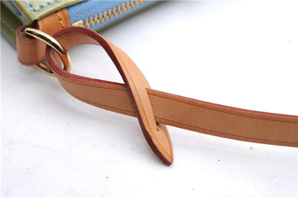 Auth Louis Vuitton Vernis Lexington Hand Bag Pouch Light Green M91011 LV 3571E