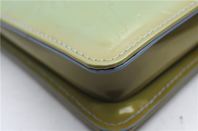 Auth Louis Vuitton Vernis Lexington Hand Bag Pouch Light Green M91011 LV 3571E