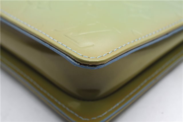 Auth Louis Vuitton Vernis Lexington Hand Bag Pouch Light Green M91011 LV 3571E