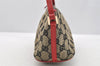 Authentic GUCCI Hand Bag Pouch Purse GG Canvas Leather 0391103 Black 3571I