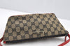Authentic GUCCI Hand Bag Pouch Purse GG Canvas Leather 0391103 Black 3571I
