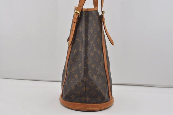 Authentic Louis Vuitton Monogram Bucket GM Shoulder Tote Bag M42236 Junk 3574I