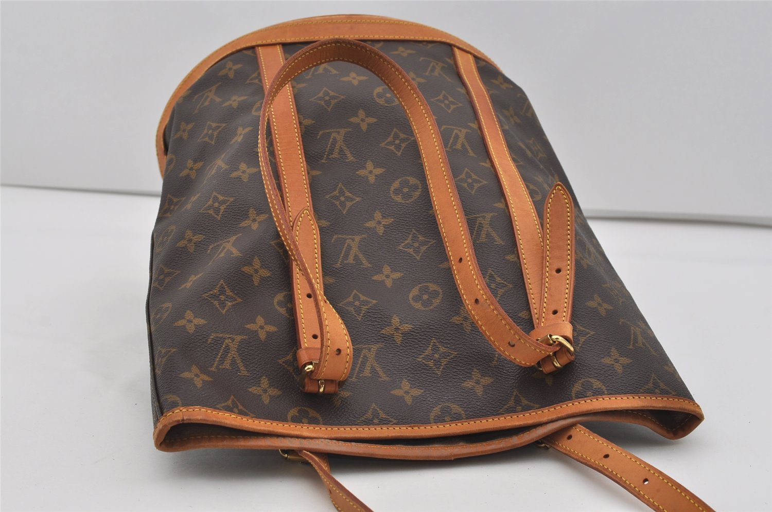 Authentic Louis Vuitton Monogram Bucket GM Shoulder Tote Bag M42236 Junk 3574I