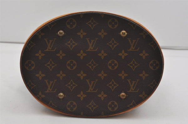 Authentic Louis Vuitton Monogram Bucket GM Shoulder Tote Bag M42236 Junk 3574I
