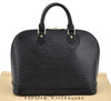 Authentic Louis Vuitton Epi Alma PM Hand Bag Black M40302 LV 3575I