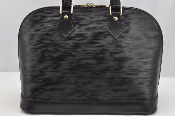 Authentic Louis Vuitton Epi Alma PM Hand Bag Black M40302 LV 3575I