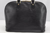 Authentic Louis Vuitton Epi Alma PM Hand Bag Black M40302 LV 3575I