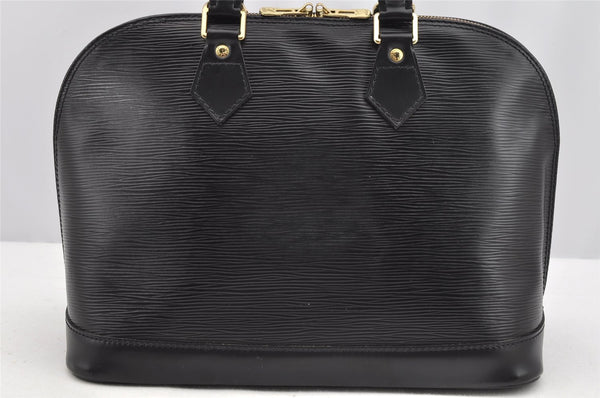 Authentic Louis Vuitton Epi Alma PM Hand Bag Black M40302 LV 3575I