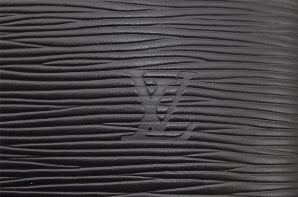 Authentic Louis Vuitton Epi Alma PM Hand Bag Black M40302 LV 3575I