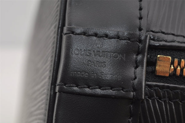 Authentic Louis Vuitton Epi Alma PM Hand Bag Black M40302 LV 3575I