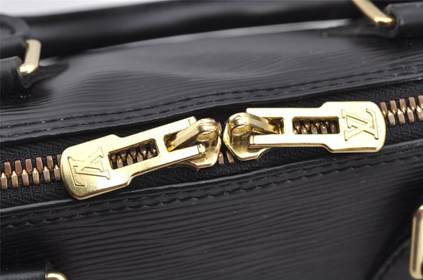 Authentic Louis Vuitton Epi Alma PM Hand Bag Black M40302 LV 3575I