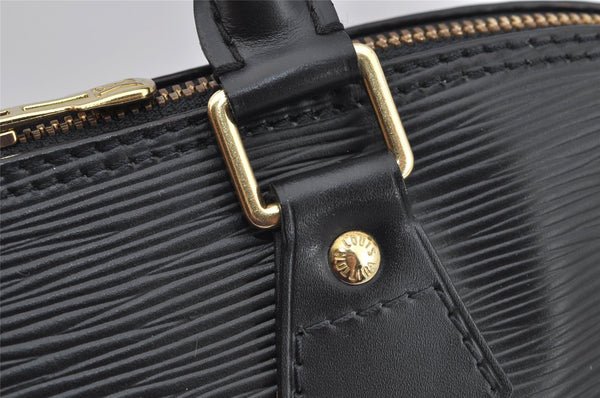 Authentic Louis Vuitton Epi Alma PM Hand Bag Black M40302 LV 3575I