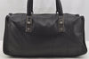 Authentic CHANEL Caviar Skin Chocolate Bar Hand Tote Bag Black 3577I