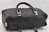 Authentic CHANEL Caviar Skin Chocolate Bar Hand Tote Bag Black 3577I