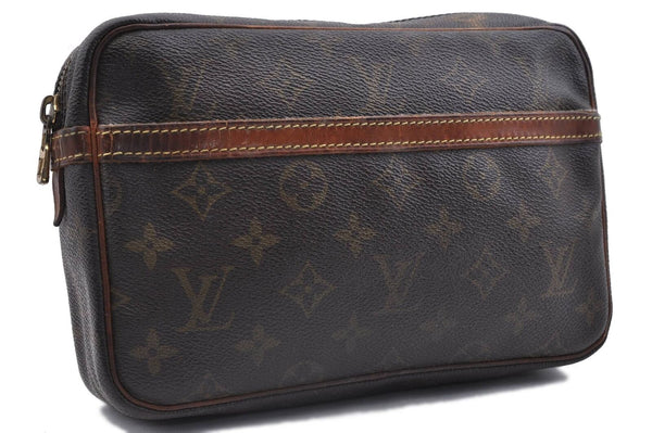 Authentic Louis Vuitton Monogram Compiegne 23 Clutch Hand Bag M51847 LV 3578C