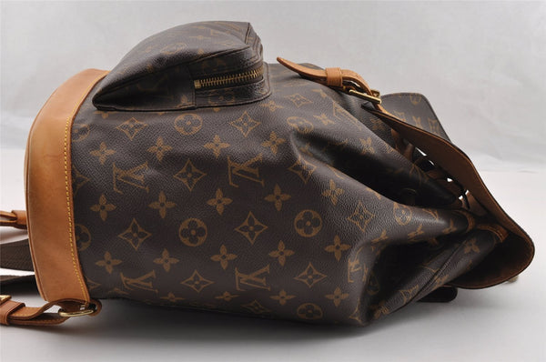 Authentic Louis Vuitton Monogram Montsouris GM Backpack M51135 LV 3580I