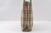 Authentic BURBERRY Vintage Nova Check Canvas Leather Hand Tote Bag Beige 3581I