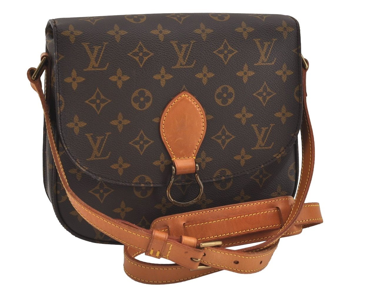 Authentic Louis Vuitton Monogram Saint Cloud GM M51242 Shoulder Cross Bag 3582I