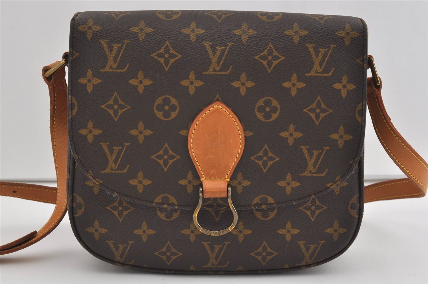 Authentic Louis Vuitton Monogram Saint Cloud GM M51242 Shoulder Cross Bag 3582I