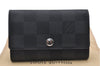 Authentic Louis Vuitton Damier Graphite Multicles 6 Key Case M62662 LV 3585I