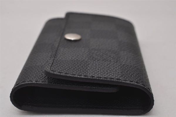 Authentic Louis Vuitton Damier Graphite Multicles 6 Key Case M62662 LV 3585I